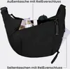 Nylonová taška cez rameno veľká polmesiaca crossbody taška Náhľad obrázku produktu 4