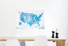 MuchoWow® Poster Vereinigte Staaten - Weltkarte - Aquarell Produktbild-Vorschau 5