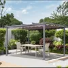 Angel Living Pergola aus Aluminium in anthrazit, Dachrohre Produktbild-Vorschau 6