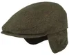 Bullani Flatcap Schiebermütze mit Ohrenklappen 100% Kaschmir in grün