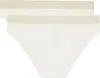 Marc O´Polo Damen Slip 2-Pack Iconic Rib - Weiss - Größe S Produktbild-Vorschau 1