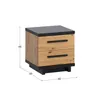 Nachttisch INES IN-08 mit 2 Schubladen Nachtschrank 45 cm Produktbild-Vorschau 3