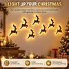 LED-Rentier-Wanddekoration, festliche Weihnachtsbeleuchtung Produktbild-Vorschau 3