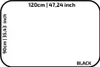 A black rectangular mat with rounded corners, displaying dimensions and color information. Náhled obrázku produktu