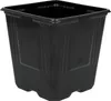A black plastic plant pot is shown against a white background. Podgląd zdjęcia produktu