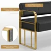 3-Sitzer Sitzbank mit goldenen Armlehne, Polsterbank mit Produktbild-Vorschau 3
