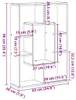 vidaXL Libreria Artisan in rovere 63x20x90 cm materiale a Anteprima dell’immagine prodotto 7