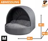 Hundehütte Hundebett Tierbett Katzenbett (Braun, 50x46 cm) Produktbild-Vorschau 3