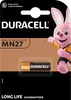A Duracell MN27 battery in its retail packaging, featuring the Duracell bunny mascot. Produktbild-Vorschau
