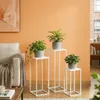 DanDiBo Tabouret pour fleurs Métal Blanc Angulaire Support Voir les images du produit 6