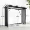 Outsunny Abri-bûches couvert en acier galvanisé, 2 m³, Voir les images du produit 5