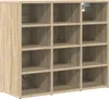 vidaXL Botník Sonoma dub 77,5 x 30 x 67 cm Materiál na báze Náhľad obrázku produktu 5