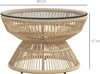 Outsunny Table basse de jardin ronde, table d'appoint en Voir les images du produit 5