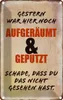 vianmo Blechschild 18x12 cm Gestern war hier noch Produktbild-Vorschau 1