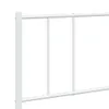 vidaXL Struttura letto con testiera in metallo bianco Anteprima dell’immagine prodotto 9