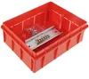 An open red electrical distribution box with internal components. Produktbild-Vorschau