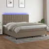 The Living Store Boxspringbett mit Matratze & LED Taupe Produktbild-Vorschau 2