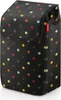 A black shopping trolley with colorful polka dots. Voir les images du produit