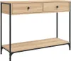 Konzolový stolík dub sonoma 100x34,5x75 cm kompozitné drevo Náhľad obrázku produktu 1