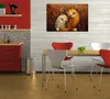 Wallario Premium Leinwandbild Malerisches Katzenduo in Produktbild-Vorschau 2