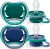 Two pairs of Philips Avent Ultra Air pacifiers are shown against a white background. Produktbild-Vorschau