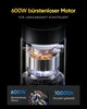 A cutaway view of a vacuum cleaner motor with text overlays highlighting its features. Produktbild-Vorschau