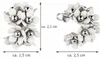 LUISIA® Halb Creolen Ohrstecker "Mia" mit Blüten | Hellblau Produktbild-Vorschau 7