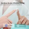 Two hands interacting with a touch-sensitive control switch, with options for 'Off' and 'On' displayed below. Produktbild-Vorschau
