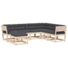 7-tlg. Garten-Lounge-Set mit Kissen Massivholz Kiefer Produktbild-Vorschau 1