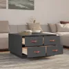 The Living Store Couchtisch Grau 80x80x45 cm Massivholz Produktbild-Vorschau 4