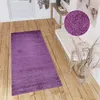 Läufer Shaggy Hochflor Langflor Lila Modern Wohnzimmer Produktbild-Vorschau 1
