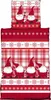 4 teilig Winter Bettwäsche 135x200 cm Kariert Wichtel rot Produktbild-Vorschau 1