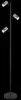 Globo Lighting Stehleuchte Metall schwarz matt, Glas Produktbild-Vorschau 3