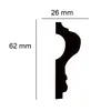 PROVISTON | Stuckleiste | Polyurethan | 26 x 62 x 2000 mm | Produktbild-Vorschau 2