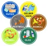 6er Set Aufkleber Rund für Mülltrennung Mülltonne Produktbild-Vorschau 1