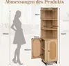Szafka narożna COSTWAY wykonana z rattanu PE, regał narożny Podgląd zdjęcia produktu 4