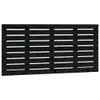 vidaXL Wand-Kopfteil Schwarz 146x3x63 cm Massivholz Kiefer Produktbild-Vorschau 3