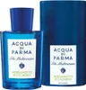 A bottle of Acqua di Parma Blu Mediterraneo Bergamotto di Calabria Eau de Toilette and its cylindrical packaging are shown against a white background. Náhľad obrázku produktu