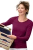 Langärmeliges Baumwoll-T-Shirt für Damen, 95% Baumwolle, 5% Produktbild-Vorschau 1