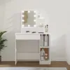 vidaXL Toaletní stolek s LED diodami bílý 86,5x35x136 cm - Náhled obrázku produktu 11