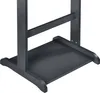 A close-up view of the base of a dark gray valet stand, showing its shelf and legs. Produktbild-Vorschau