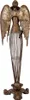 Clayre & Eef Figura decorativa Angelo 17x15x54 cm Metallo Anteprima dell’immagine prodotto 3