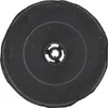 A top-down view of a round, black carbon filter with a central hub. Produktbild-Vorschau