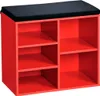 KESPER® Schuhschrank rot mit Sitzkissen, 3 Fächer + 1 Produktbild-Vorschau 1
