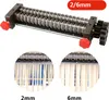 A collage showing a pasta maker and close-ups of pasta noodles. Produktbild-Vorschau