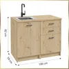Küchenmöbel Set Eiche Artisan 100cm Arbeitsplatte 2 Produktbild-Vorschau 4