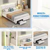Letto imbottito 160x200 cm con cassetti di contenimento, Anteprima dell’immagine prodotto 4