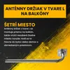 Extralink Fi 25 mm Nástenný držiak antény 250 × 750 mm, Náhľad obrázku produktu 2