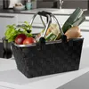 Einkaufskorb - 40 x 30 cm - Schwarz - Kunststoffgeflecht - Produktbild-Vorschau 2