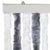 vidaXL Rideau moustiquaire gris et blanc 90x220 cm chenille Voir les images du produit 4